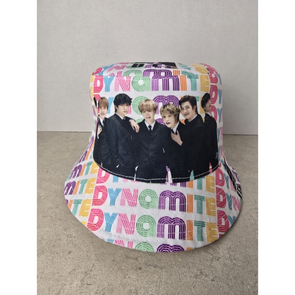 BTS Dynamite Bucket Hat K-Pop Merch Colorful All Over Print Graphic Sun Hat
